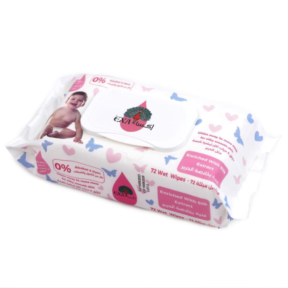 41df7248-6144-40b5-a6b6-a5bccd11acfd-1000x997.62470308789-SdzyJSLsrna7eKD47vjp5tpjEs7U3MsRhrzBfkdY.png إكسا مناديل مبلله خلاصة الحرير 72 منديل - الصورة 1